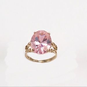 10kt Gold Pink Topaz Ring Sz 8 **SOLD**